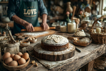 Fototapeta premium Mit Liebe backen