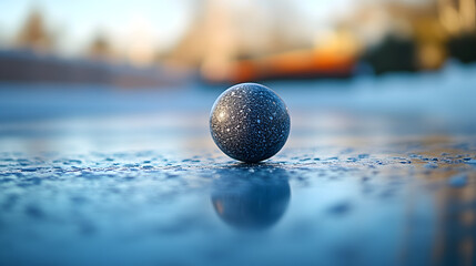Sphere on wet surface