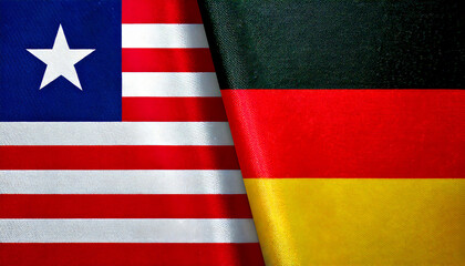 ドイツの国旗とリベリアの国旗(Germany Flag & Liberia flag.)
