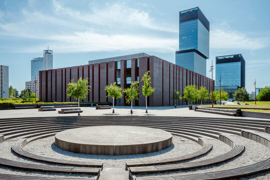 The National Polish Radio Symphony Orchestra and the modern .KTW office towers visible in the background
