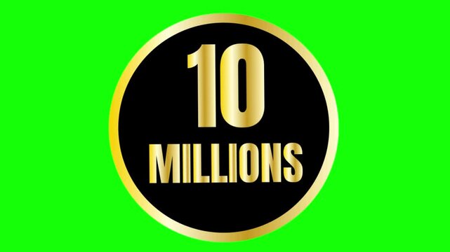 10 Million Views Black and Green Screen 8K HD Background Video