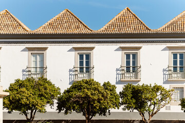 Faro, Algarve, Portugal. The image showcases the elegant architecture of this landmark
