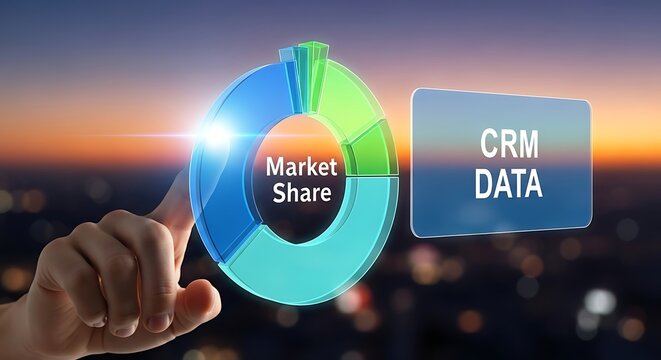 Market Share and CRM Data Visualization for Business Insights.