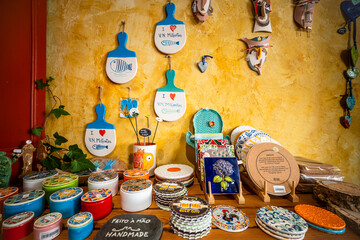 Souvenirs from Alentejo in the town of Vila Nova de Milfontes, Portugal