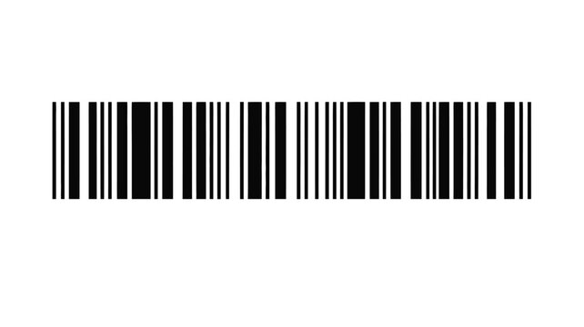 Simple black and white barcode symbol for product identification and scanning