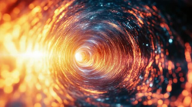 Abstract wormhole creating a portal to another dimension