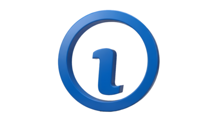 Blue three dimensional digit one inside circular frame isolated