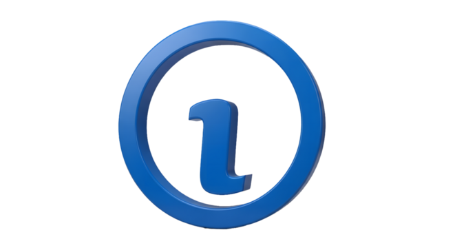 Blue three dimensional digit one inside circular frame isolated