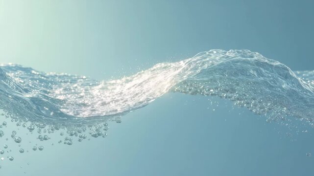 water splash isolated on blue