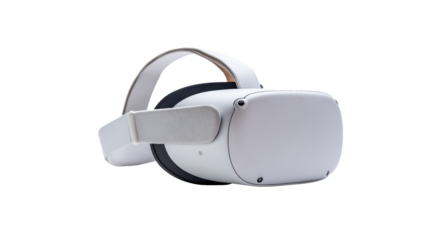 Futuristic VR headset on white