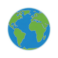 Earth globe vector illustration isolated