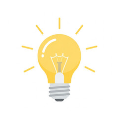 Light bulb idea vector illustration isolated