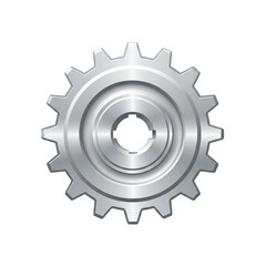 Gear mechanism vector icon isolated