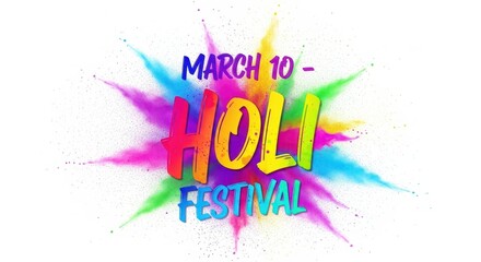 Colorful Holi Festival Celebration. Ai generation