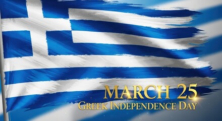 Greek Independence Day Celebration. Ai generation
