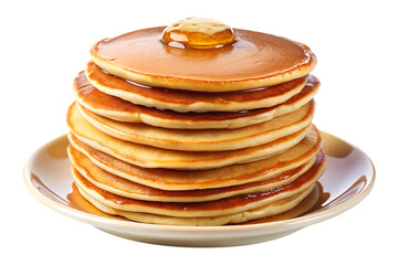 plate of pancake isolated on transparent background image