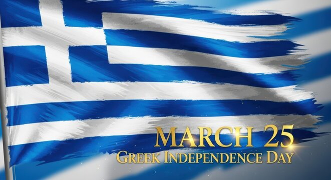 Greek Independence Day Celebration. Ai generation