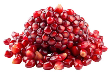 pomegranate seeds isolated image on transparent background