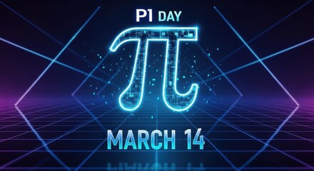 Pi Day Celebration Digital Art. Ai generation