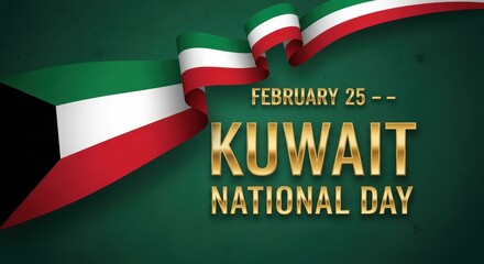 Kuwait National Day Celebration Design. Ai generation