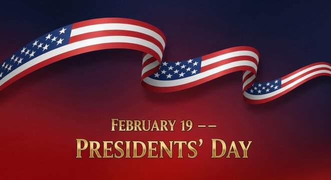 Presidents' Day Celebration Banner. Ai generation