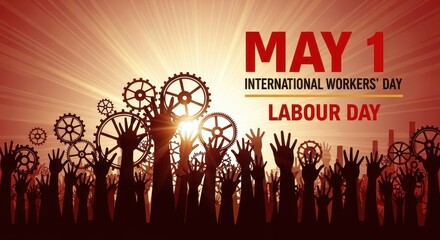 International Workers' Day Celebration Graphic. Ai generation