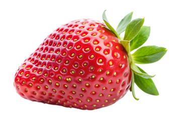 ripe strawberry image isolated on transparent