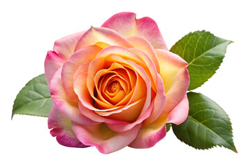 Pink rose flower image isolated on transparent background