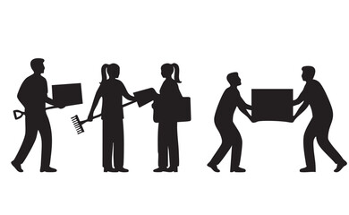 International Volunteer Day Silhouette Vector Bundle