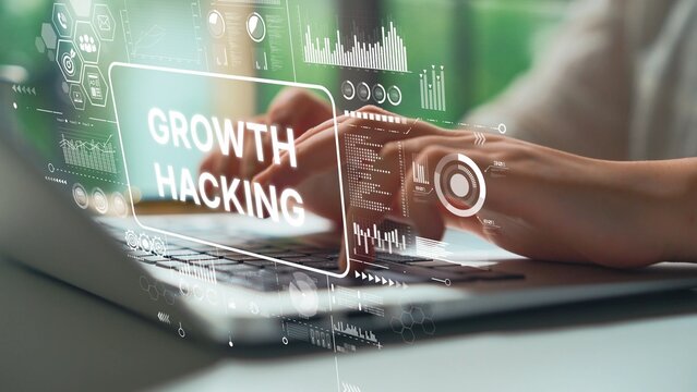 Innovative Growth Hacking Strategies for Business Development and Digital Marketing Success. Asymptotic smart data analytic. - Powered by Adobe