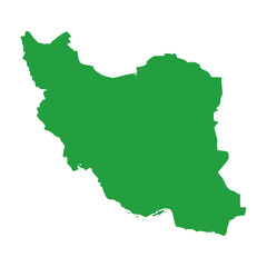 Obraz premium Iran green map. Iran map vector. Iran map on white background
