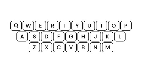 English alphabets qwerty keyboard layout
