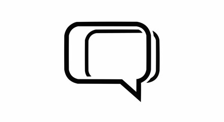 Naklejka premium Illustration of overlapping speech bubbles with rounded corners and a pointed tail design element