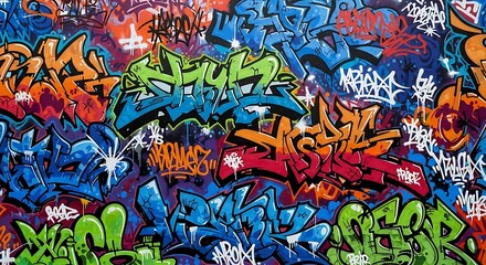 Fototapeta premium Vibrant Graffiti Art - A Colorful Urban Expression of Creativity.