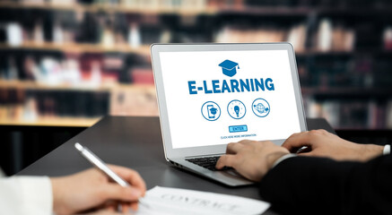 E-learning website with brisk sofware for student to study online on the internet network