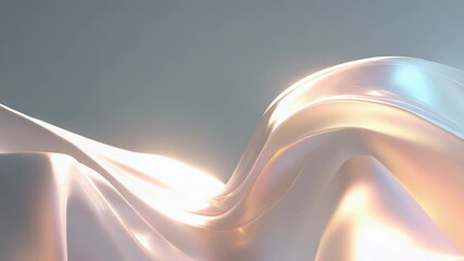 Iridescent flowing abstract waves with pastel colors - Powered by Adobe