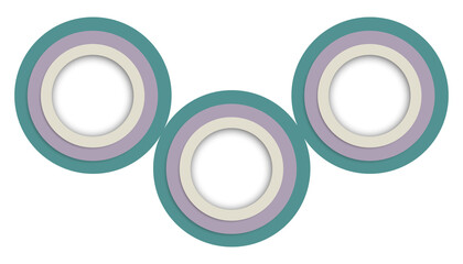 Abstract concentric circles in pastel colors background
