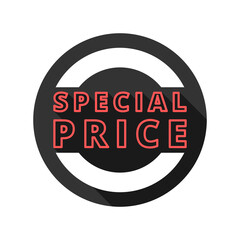 Special line price icon isolated on transparent background