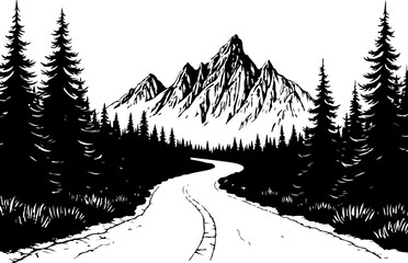 &ldquo;Mountain Road Through the Pines&rdquo;