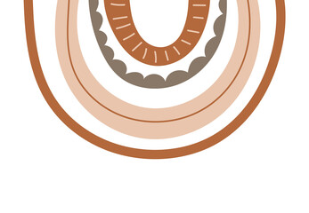 Abstract rainbow boho style art design element