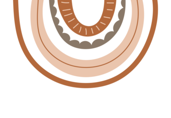 Abstract rainbow boho style art design element