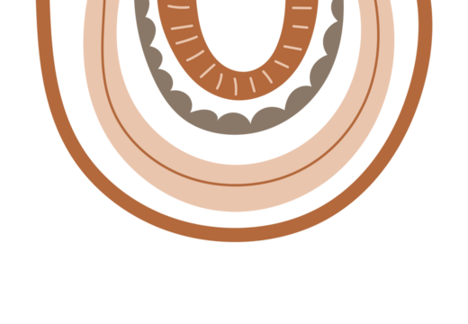 Abstract rainbow boho style art design element