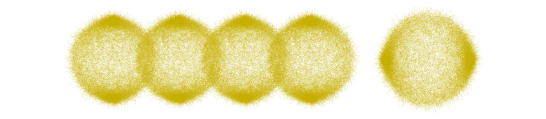 Yellow abstract sphere shapes.