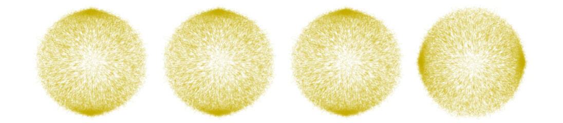 Yellow abstract sphere shapes.