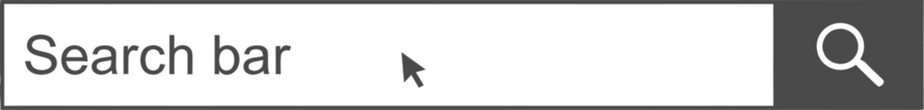 Clean search bar interface with a cursor indicating input readiness