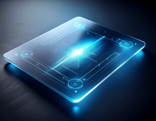Blank Holographic User Interface Display Minimalist Tech Background