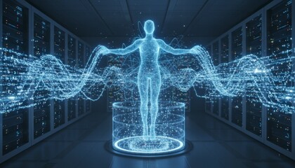 Human figure data network connection