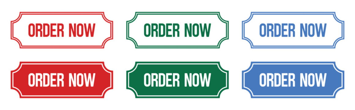 Order now button. web banner template Vector Illustration. order now button for web design, online shopping web banners. 