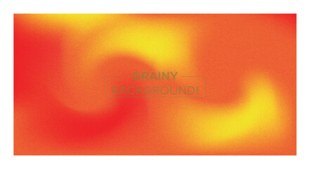 Obraz premium Vibrant red and yellow grainy abstract gradient background with smooth swirling motion and soft blurred textures creating warm glowing tones ideal for modern digital design and creative visuals today