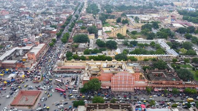 Iconic Hawa Mahal Palace in Jaipur, India - the famous Wind Palace in Jaipur&rsquo;s Pink City.